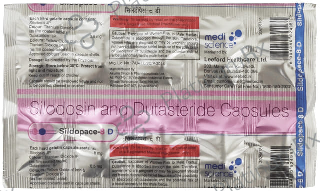 Sildopace D 8mg/0.5mg Capsule