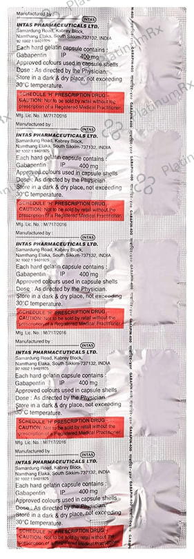 Gabapin 400mg Capsule 10s