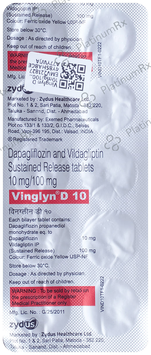 Vinglyn D 10/100mg Tablet 10s