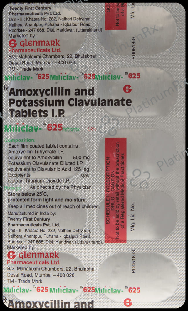 Miliclav 500/125mg Tablet 10s