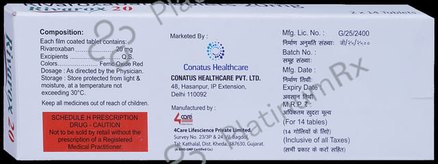 Rivarox 20 Tablet 14 tablets