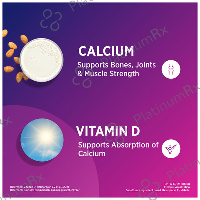Ostocalcium Total, Vitamin D & Calcium to Support Strong Bones, Joints & Muscles (Veg) Mixed Fruit 60 Chewable Tablet