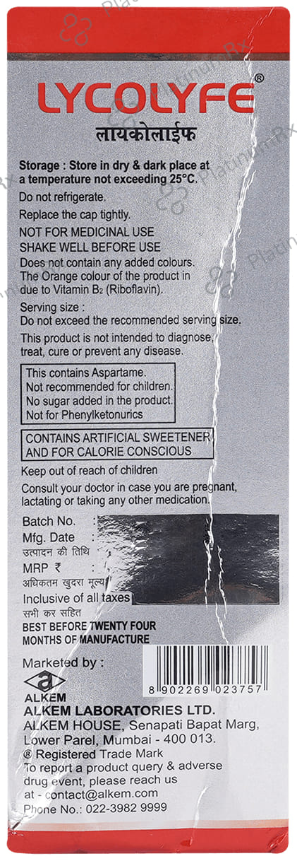 Lycolyfe Syrup 200ml