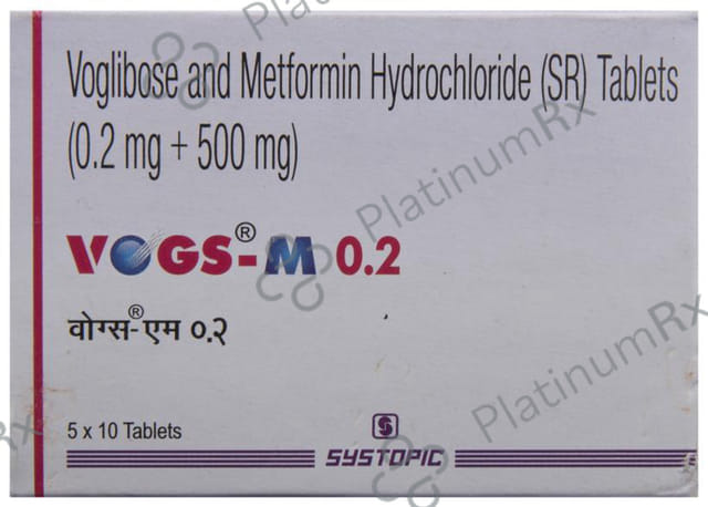 Vogs M 0.2 SR 500/0.2mg Tablet 10s