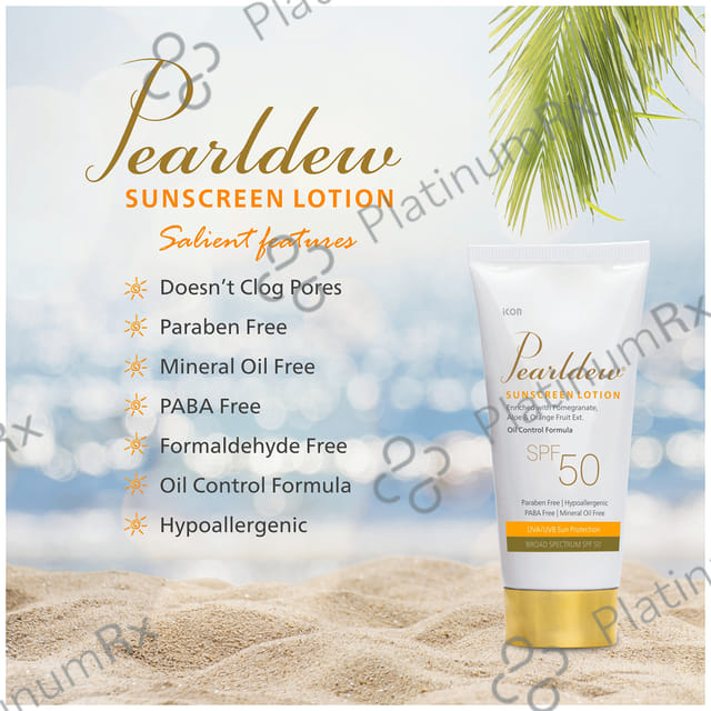 Pearldew Sunscreen SPF 50 Lotion 50ml