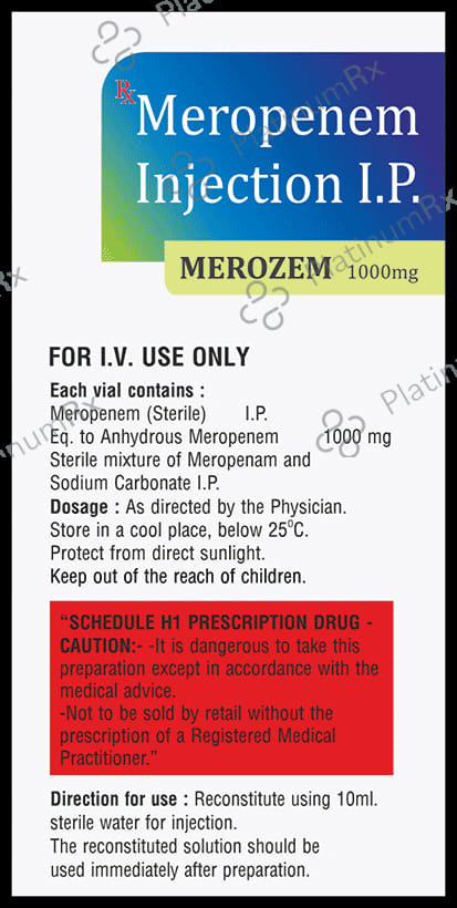 Merozem 1000mg Injection