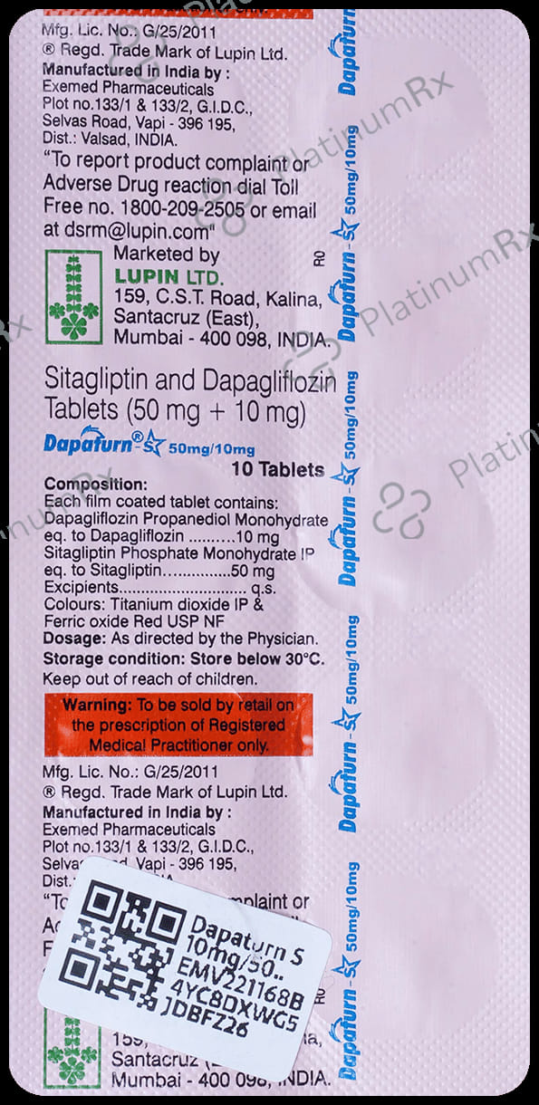 Dapaturn S 10mg/50mg Tablet