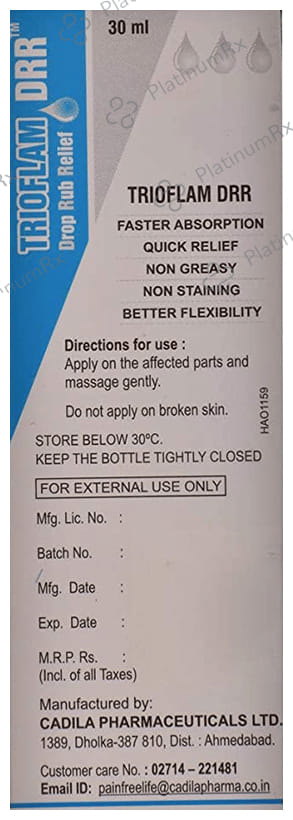 Trioflam DRR Drop Rub Relief 30ml
