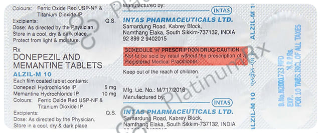 Alzil M 10/5mg Tablet 10s
