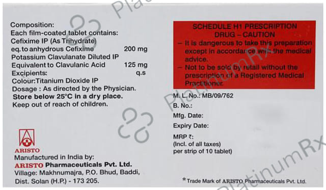 Omnicef O CV 200/125mg Tablet 10s