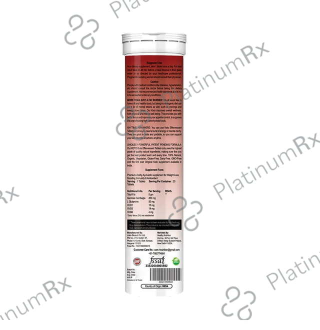 Healthy Nutrition keto Guru Effervescent Tablet