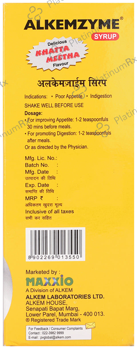 Alkemzyme Syrup 200ml