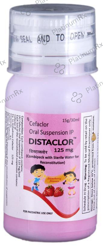 Distaclor 125mg Strawberry Oral Suspension 30ml