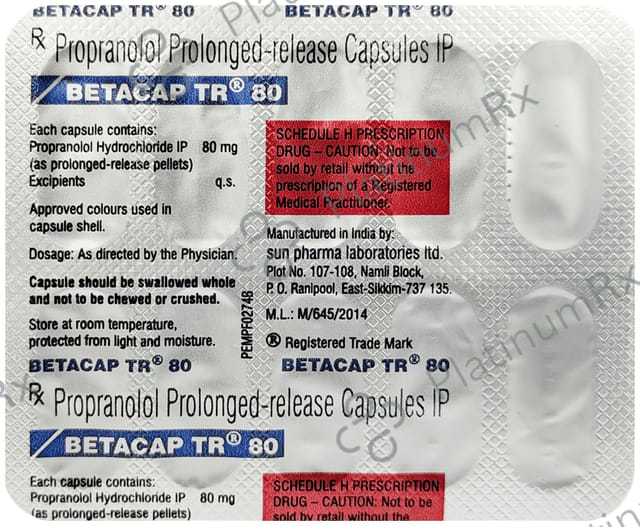 Betacap TR 80mg Capsule PR 10s