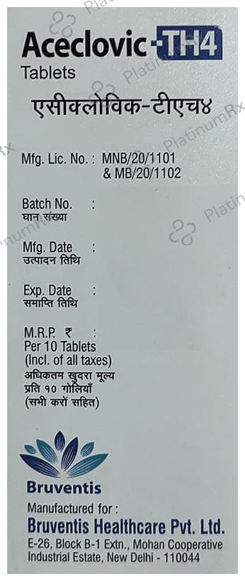 Aceclovic TH 4/100mg Tablet 10s