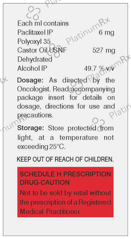 Pacliwel 100mg Injection 17ml