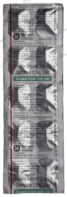 Olmetor CH 12.5/20mg Tablet 10s