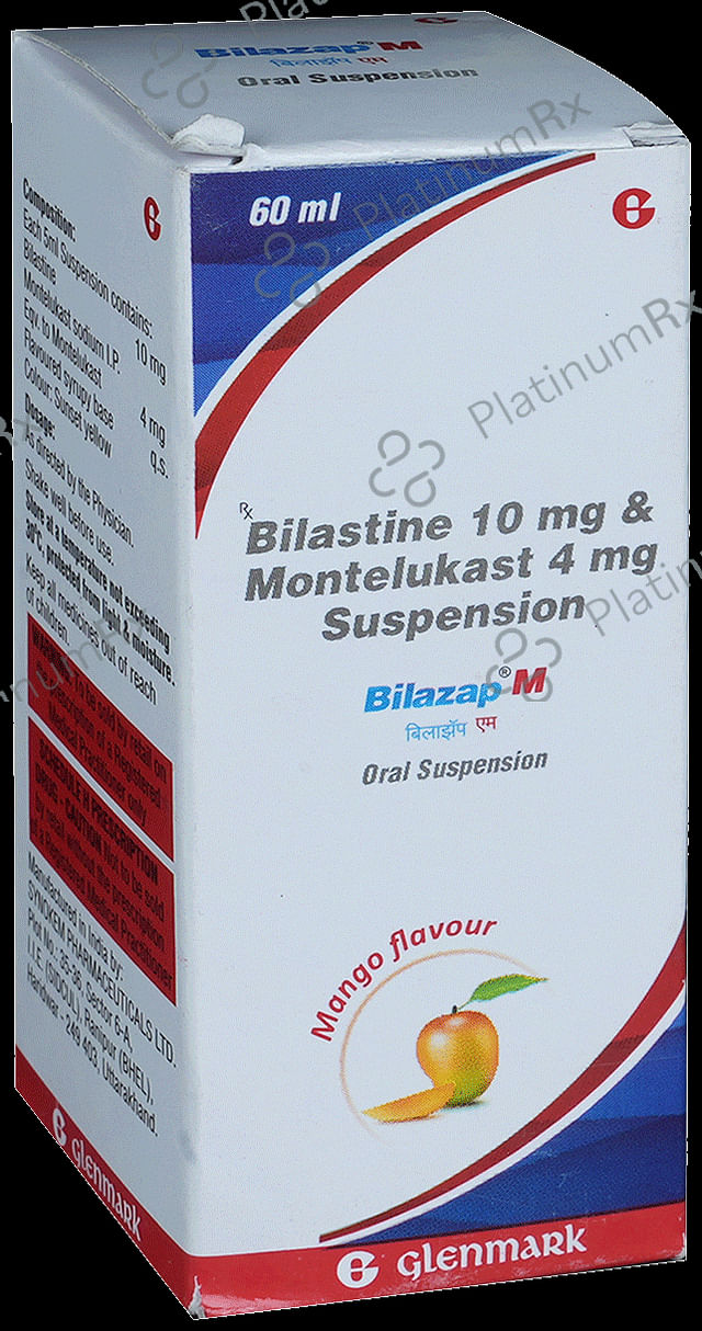 Bilazap M Mango 10/4mg Oral Suspension 60ml