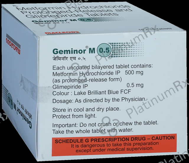 Geminor M 0.5/500mg Tablet PR 15s