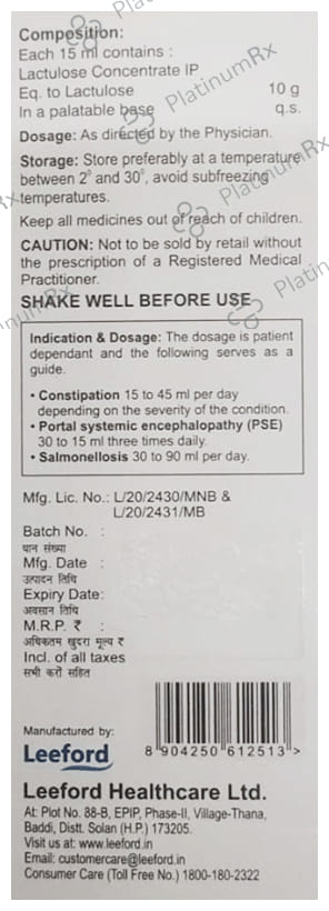Laxoford Oral 10000mg Solution Lemon 100ml