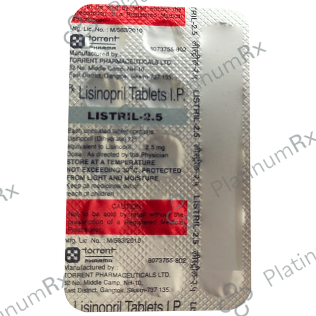 Listril 2.5mg Tablet 15s