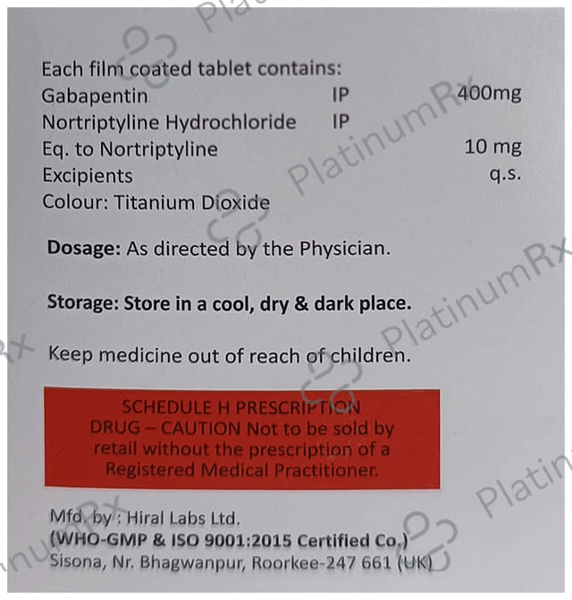 GBsonic NT 400/10mg Tablet 10s