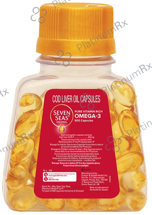 Seven Seas Original Cod Liver Oil Soft Gelatin Capsule 500s