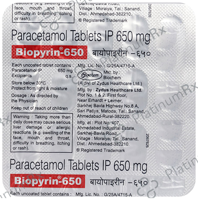Biopyrin 650 Tablet