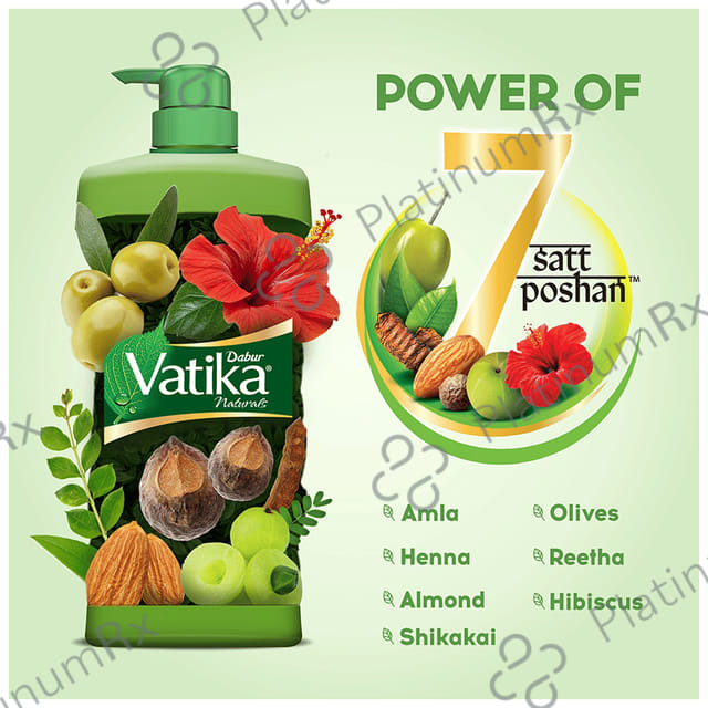 Dabur Vatika Naturals Henna & Amla Shampoo 180 ml