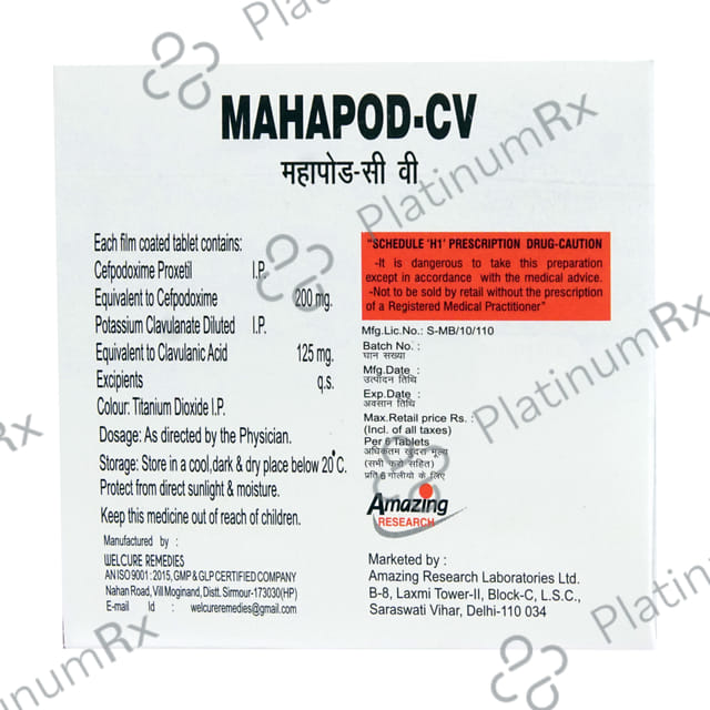 Mahapod CV 100 mg/28.5 mg Tablet