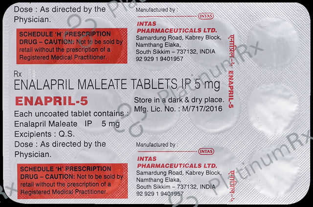 Enapril 5mg Tablet 15s