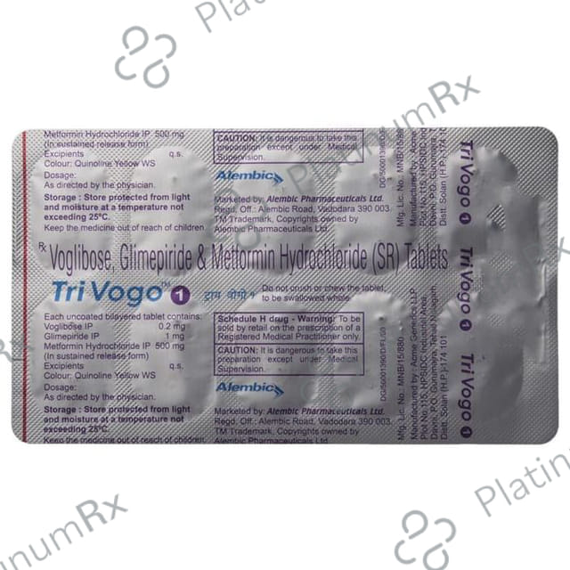 Trivogo 1/500/0.2mg Tablet SR 10s