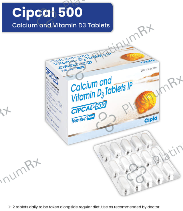 Cipcal 500mg/250IU Tablet 15s
