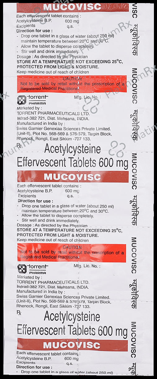 Mucovisc 600mg Effervescent Tablet