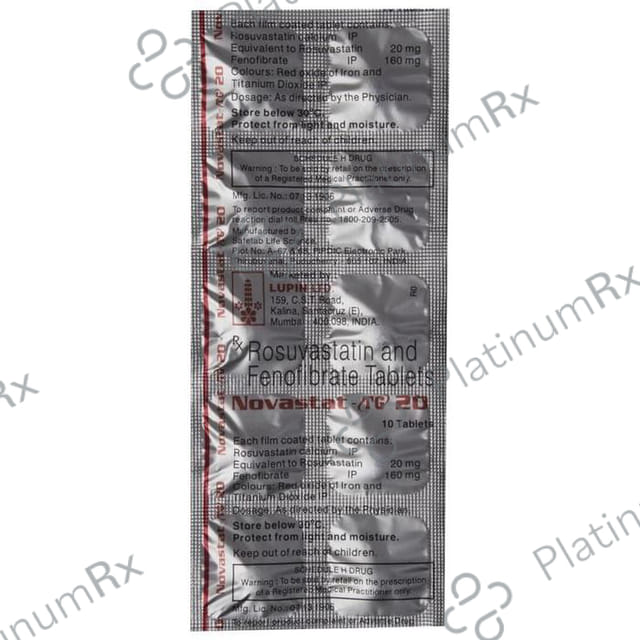 Novastat TG 160/20mg Tablet 10s