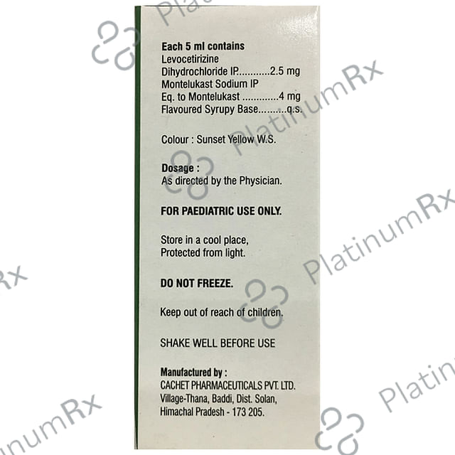 Criz M 2.5/4mg Syrup 60ml