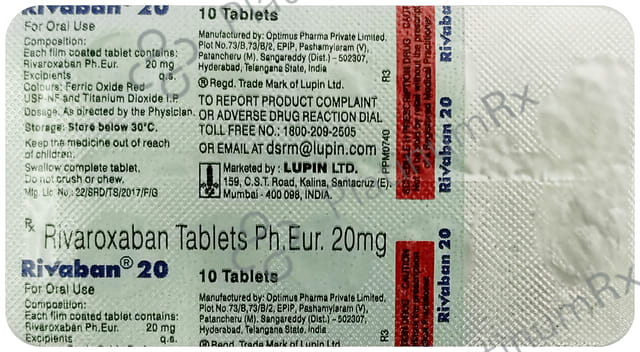 Rivaban 20mg Tablet 10s