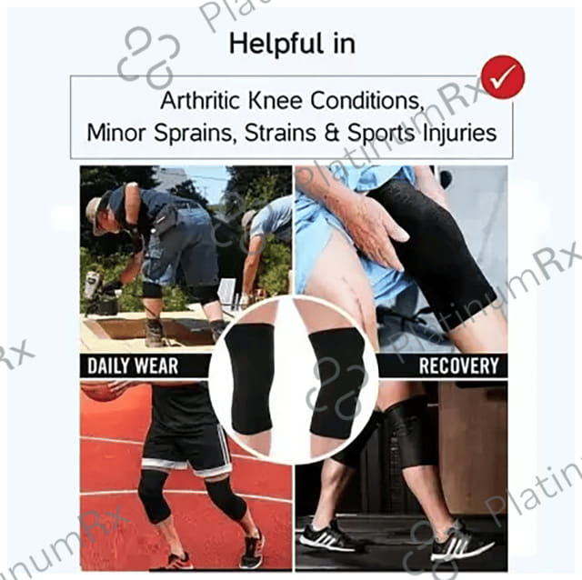 Superfine Comfort Knee Capsule Support for Joint Pain, Arthritis, Sports, Gym, Running and Injury Black Medium 1 Unit