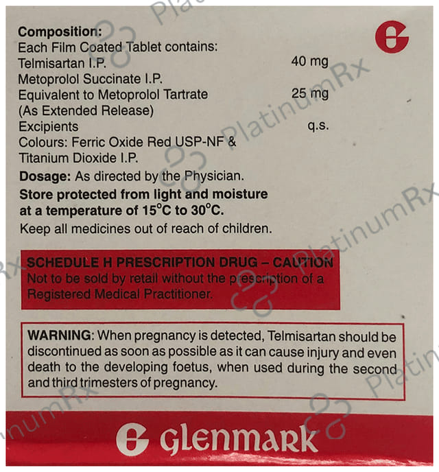 Telmaxx 25/40mg Tablet ER 10s