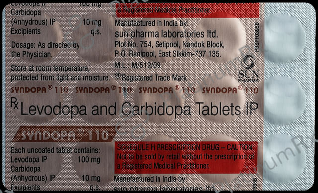 Syndopa 100/10mg Tablet 15s