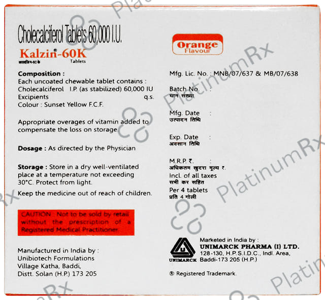 Kalzin 60000IU Tablet 4s