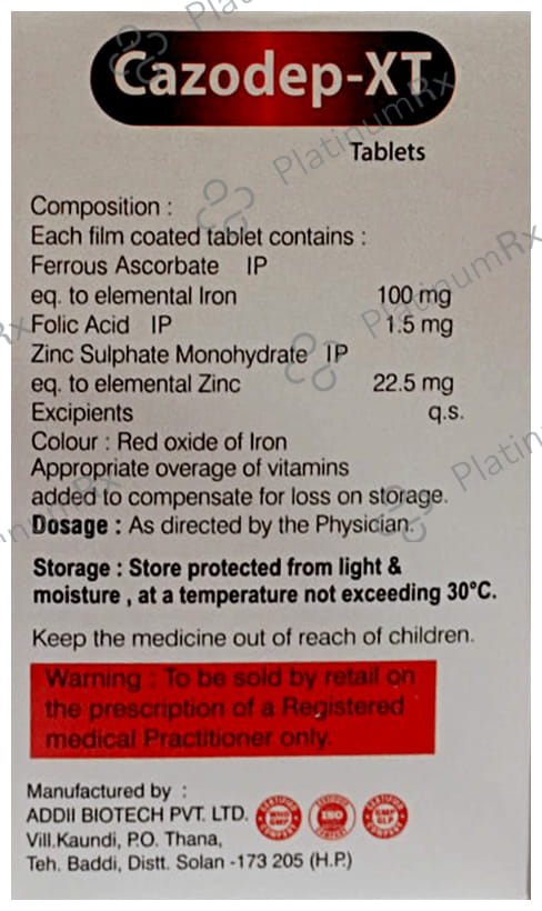 Cazodep XT Tablet 10s
