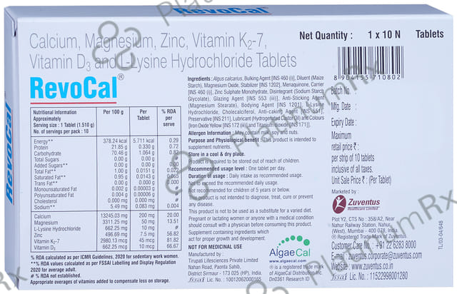Revocal 200/50mg Tablet 10s