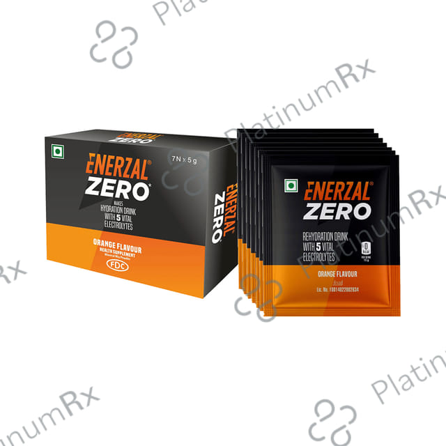 Enerzal Zero Rehydration Drink Powder Sachet (5gm Each) Orange