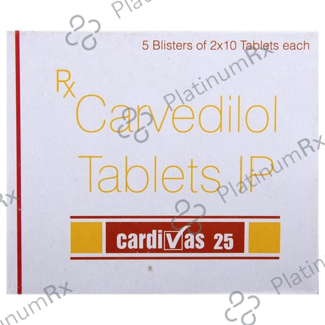 Cardivas 25mg Tablet 10s