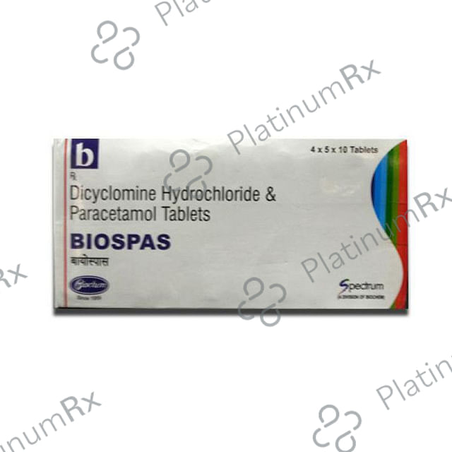 Biospas 20/325mg Tablet 10s