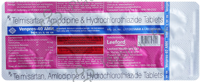 Venpres AMH 40/5/12.5mg Tablet 10s
