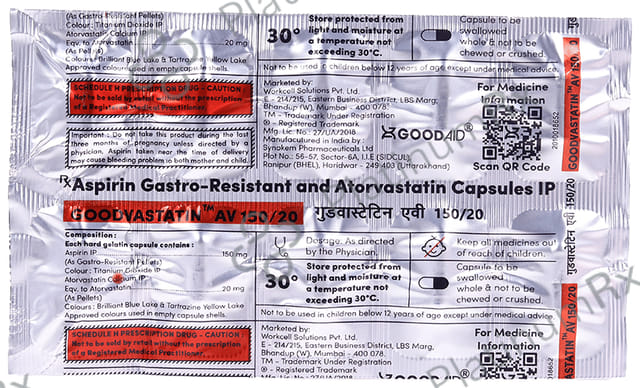 Goodvastatin AV 150/20mg Capsule 10s