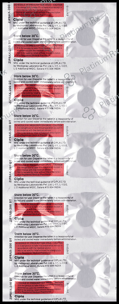 Ziprax 200mg DT Tablet 10s