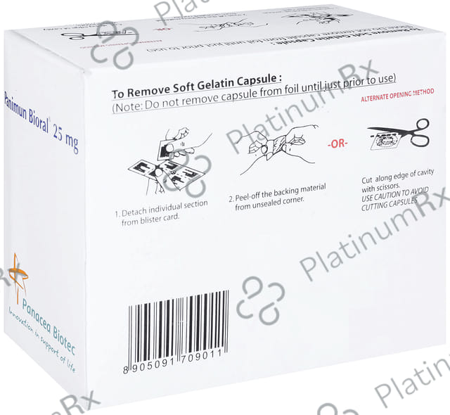 Panimun Bioral 25mg Capsule 6s